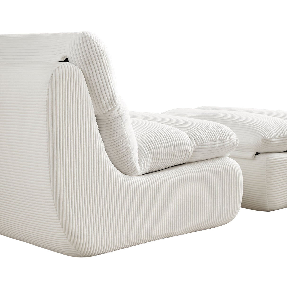 Modern Compressed Lounge Chair with Ottoman