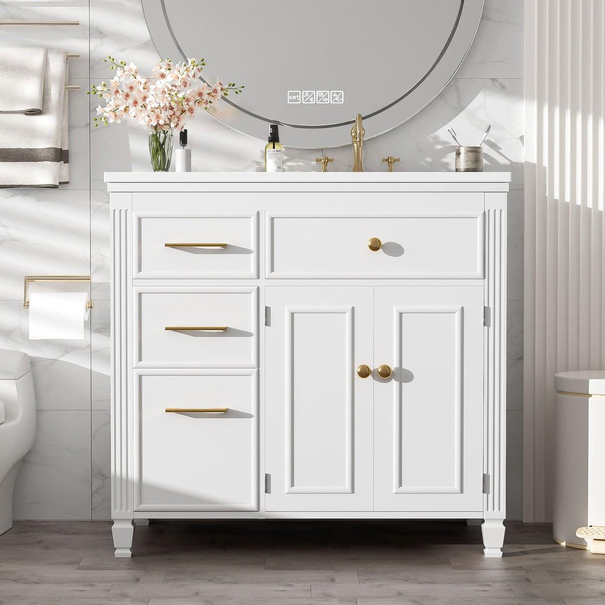Modern Bathroom Vanity With Ceramic Sink