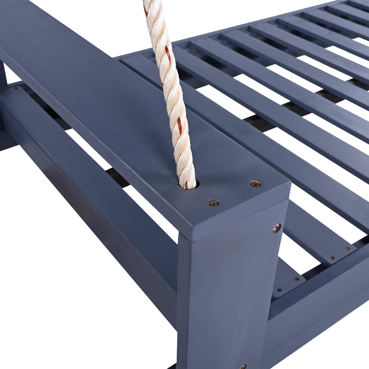 Twin Size Porch Swing Bed Seating Gray