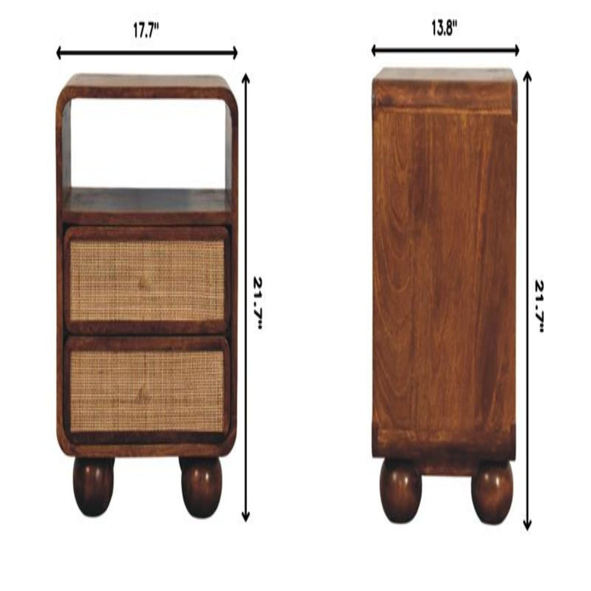 Larissa - 2 Drawer Nightstand - Brown