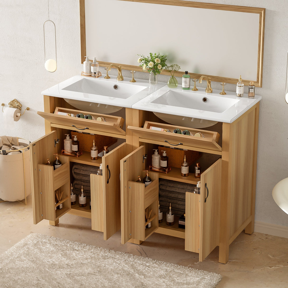 48" Bathroom Vanity with Solid Wood Frame