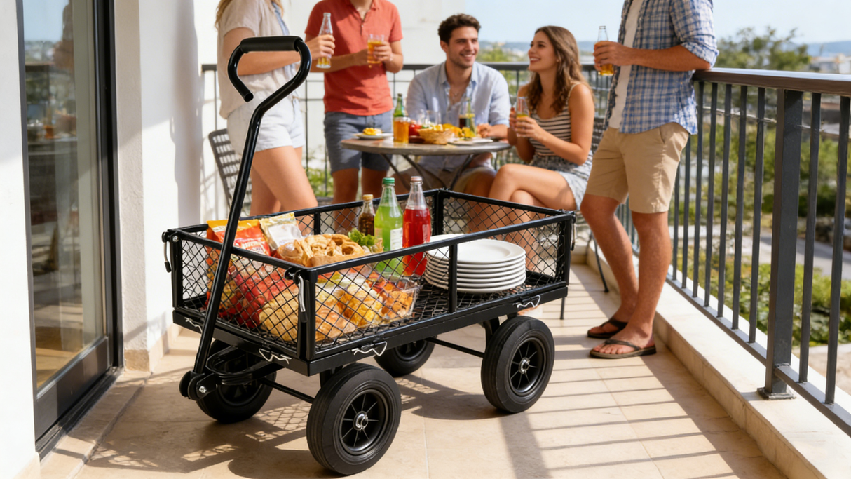 Solid Wheels Garden Cart Wagon