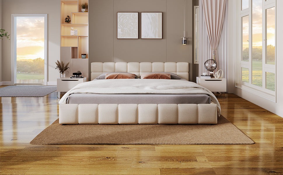 Elegant Chenille Upholstered Bed