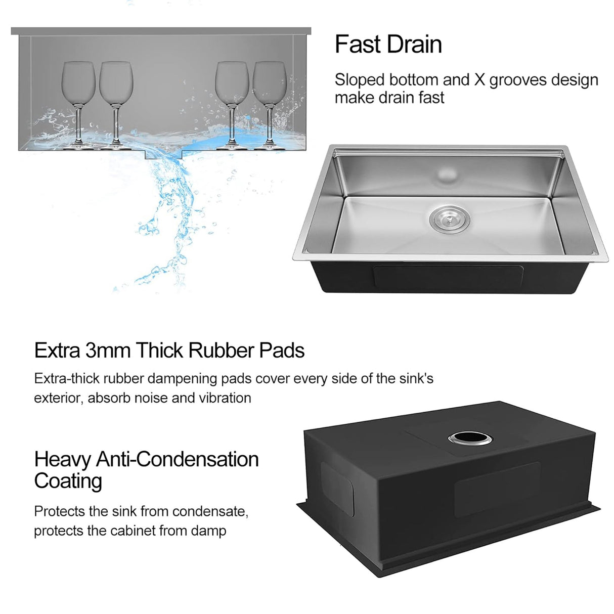 32" x 18" Undermount Workstation Sink