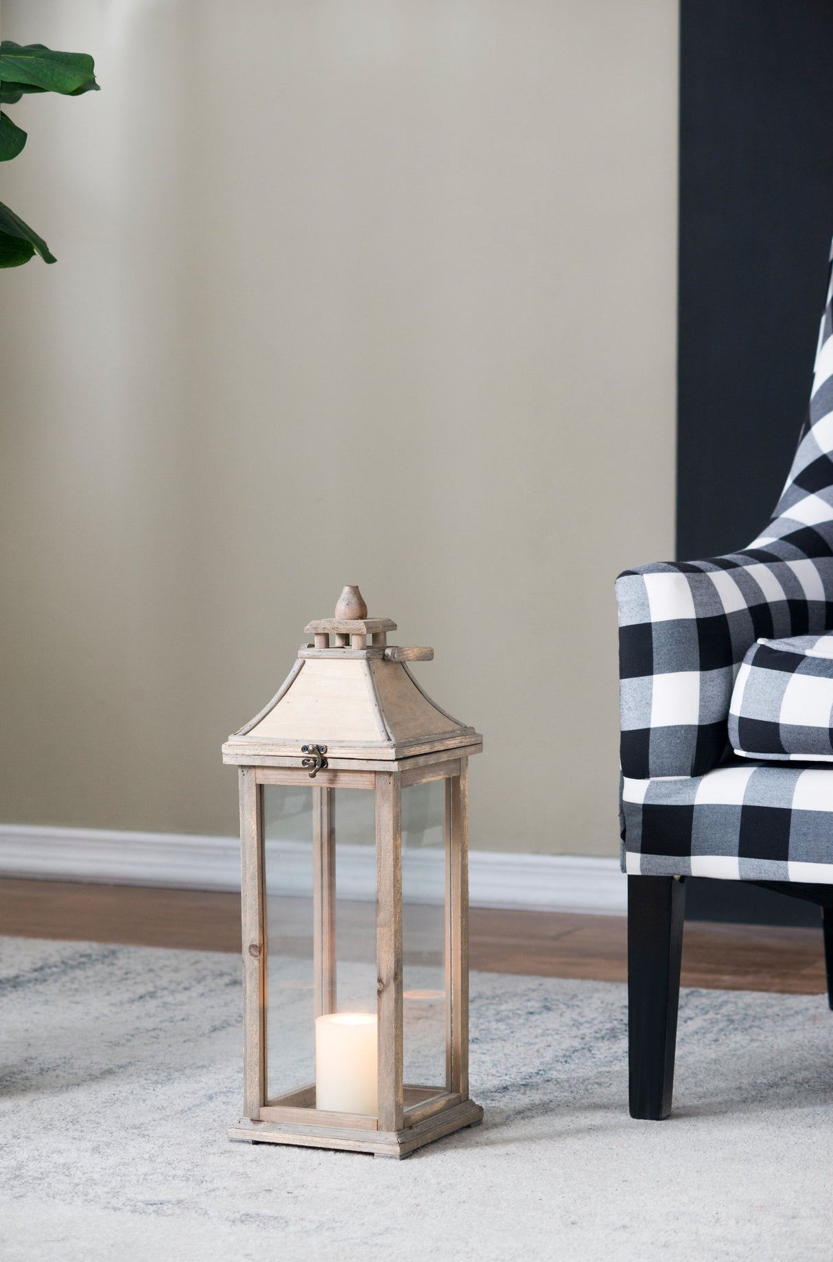 Wooden Candle Lantern Decorative, Hurricane Lantern Holder