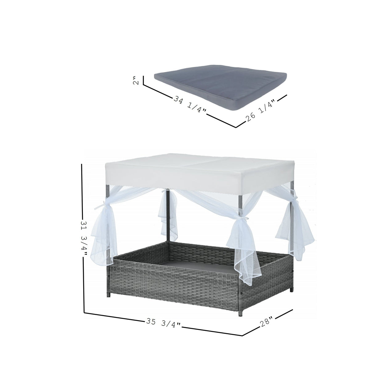 Dog Bed With Curtain