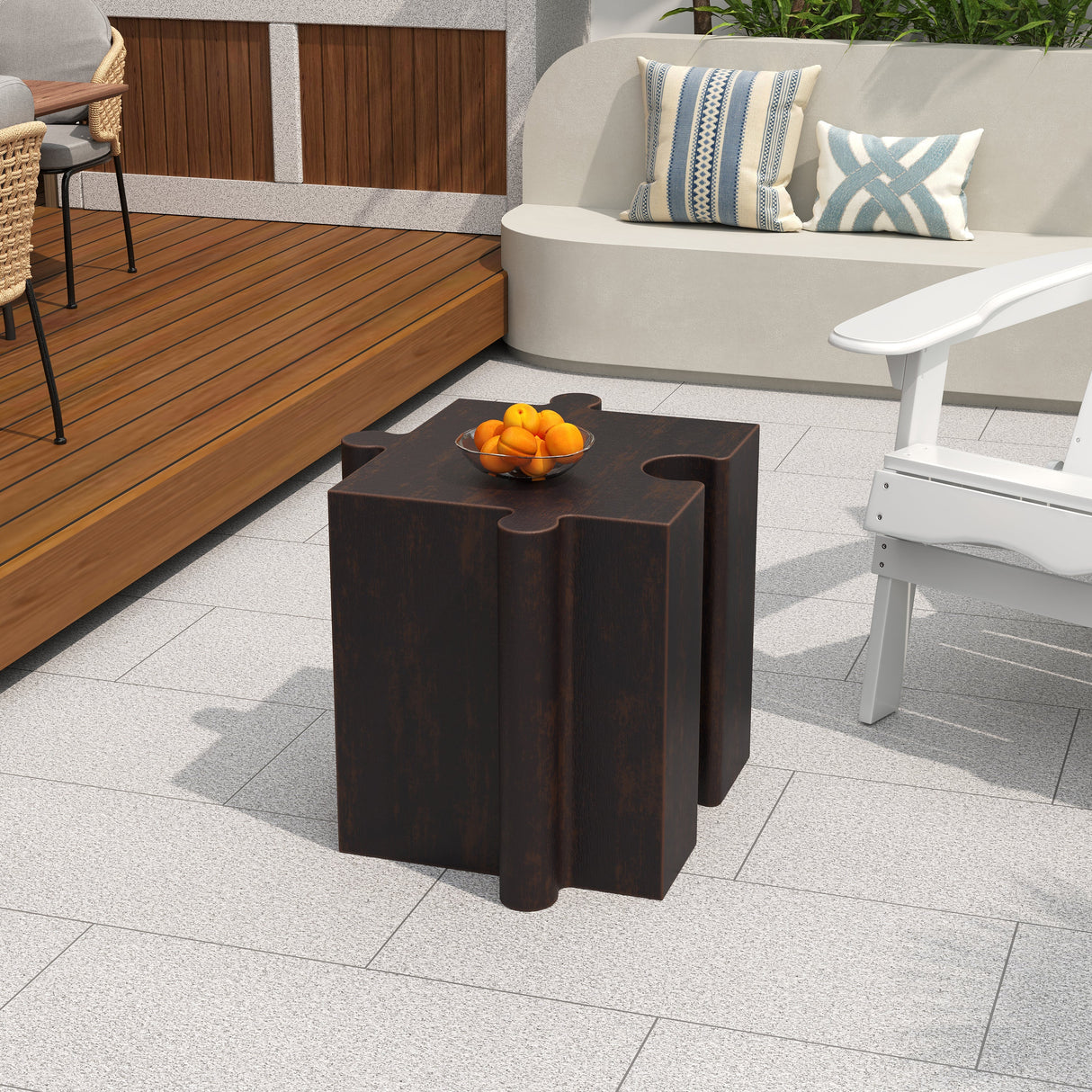 3-Piece Artistic Puzzle Table Set