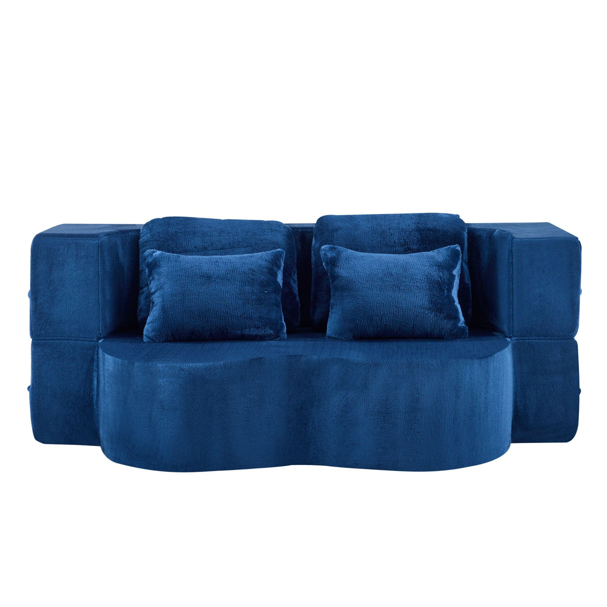 Queen Size Foldable Sofa Bed Chenille Futon Couch