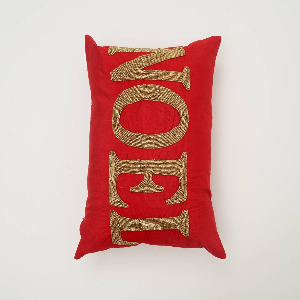 The Hand-Beaded Holiday Accent Pillow