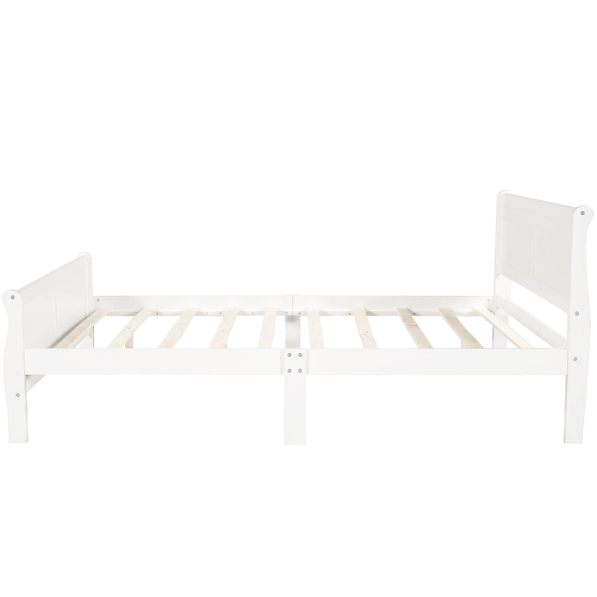 Platform Bed Frame Mattress Foundation Sleigh Bed With Headboard / Footboard / Wood Slat Suppor