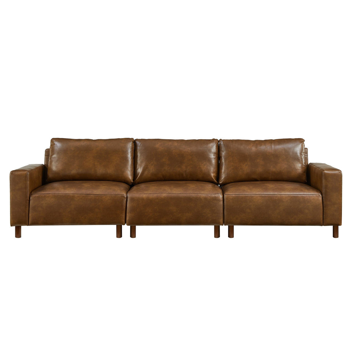 112" Luxury PU Leather Sofa for Living Room
