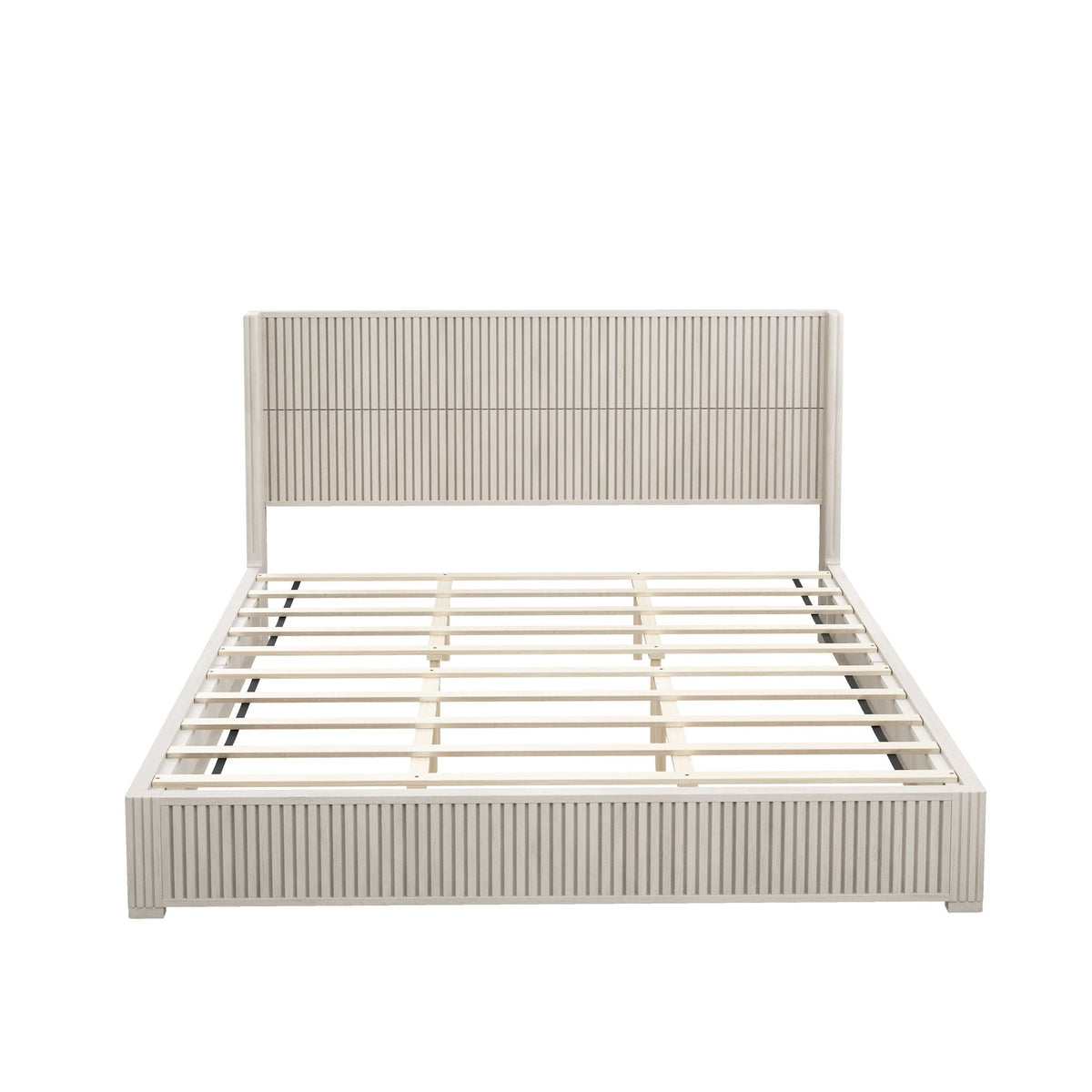 Platform Bed Frame With Headboard, Floor Standing Design