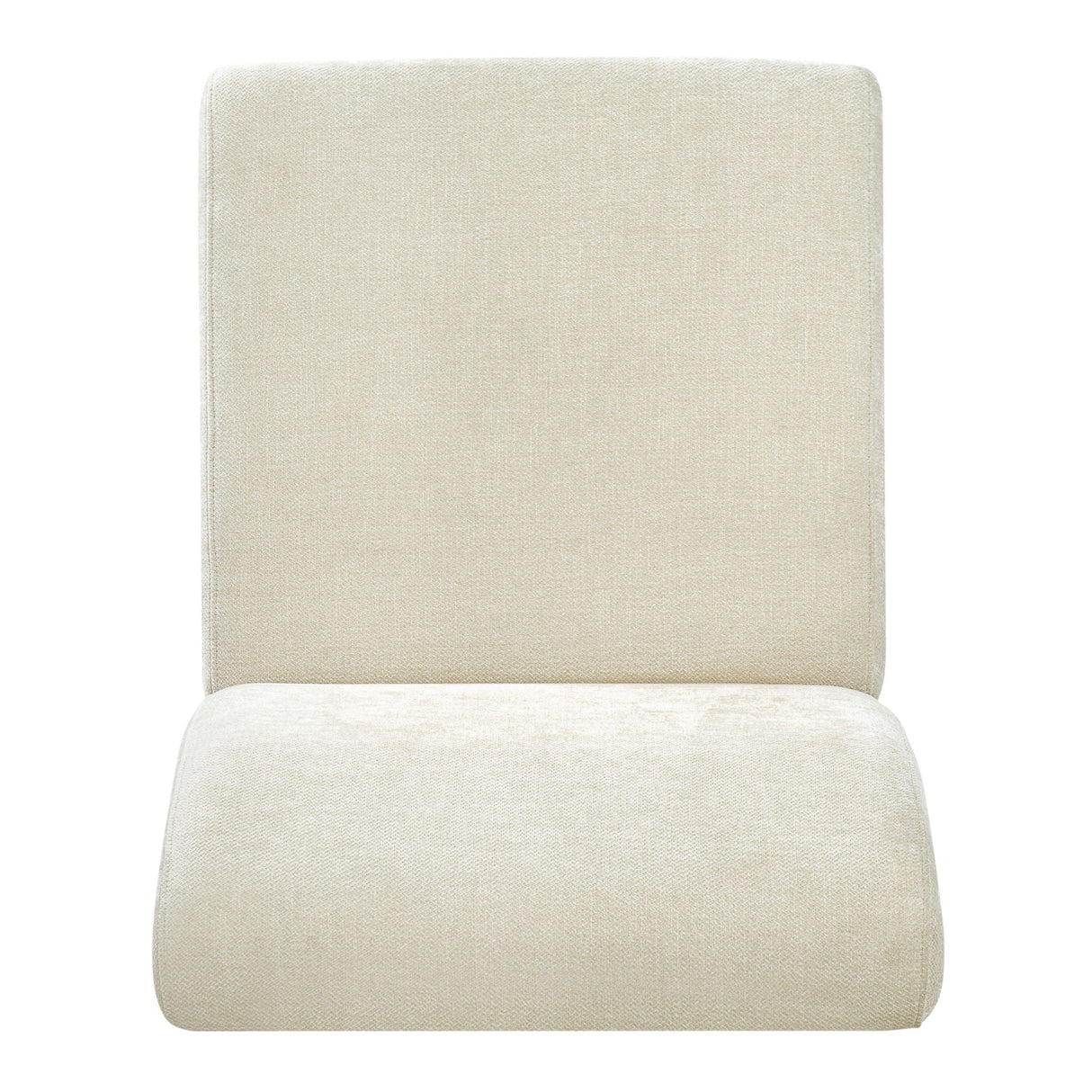 Upholstered Accent Chair - Beige / Walnut