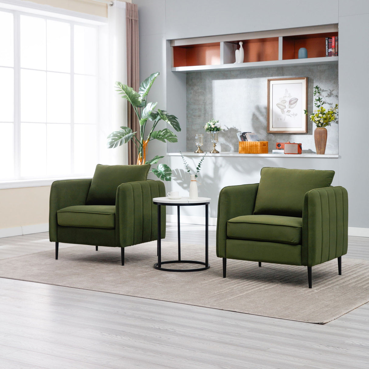 Accent Chair With Pillow For Living Room