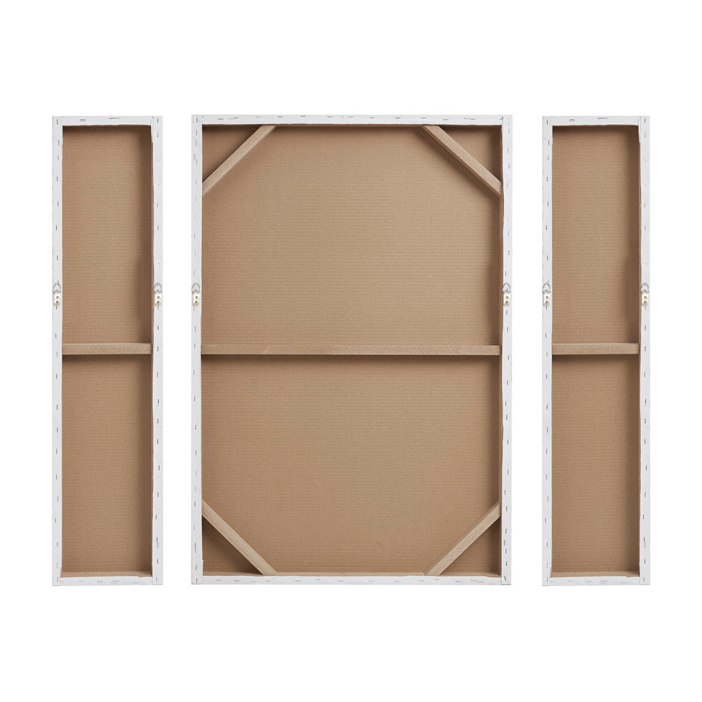Silver Sand Spiral™ — Hand-Embellished Abstract 3-Piece Canvas Triptych