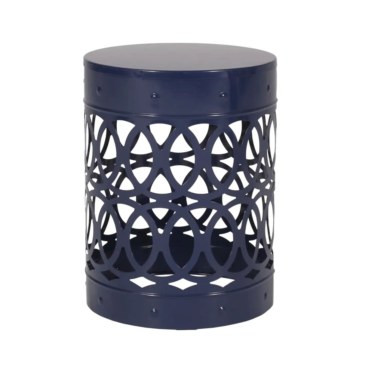 Outdoor Metal Large End Table, Modern Design