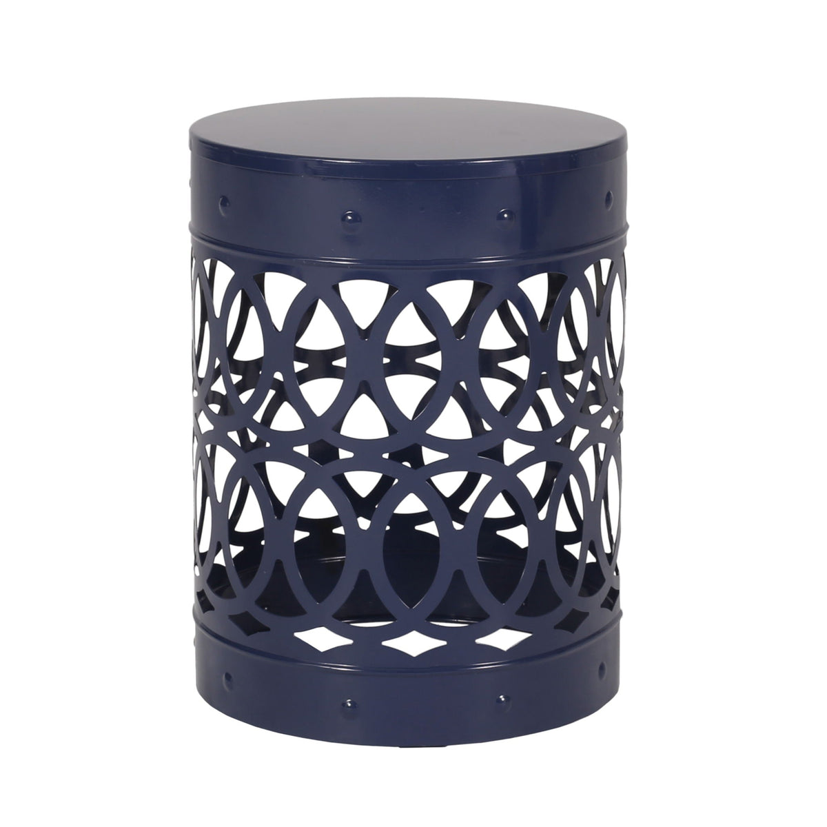 Outdoor Metal Large End Table, Modern Design