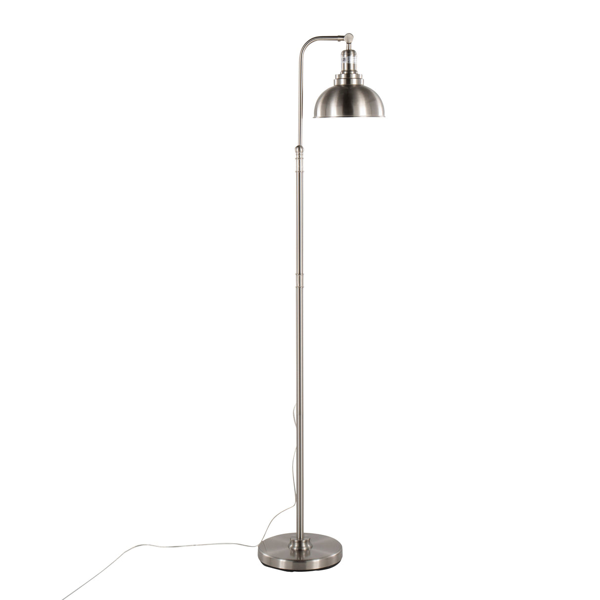 Emery Industrial Floor Lamp in Nickel by LumiSource