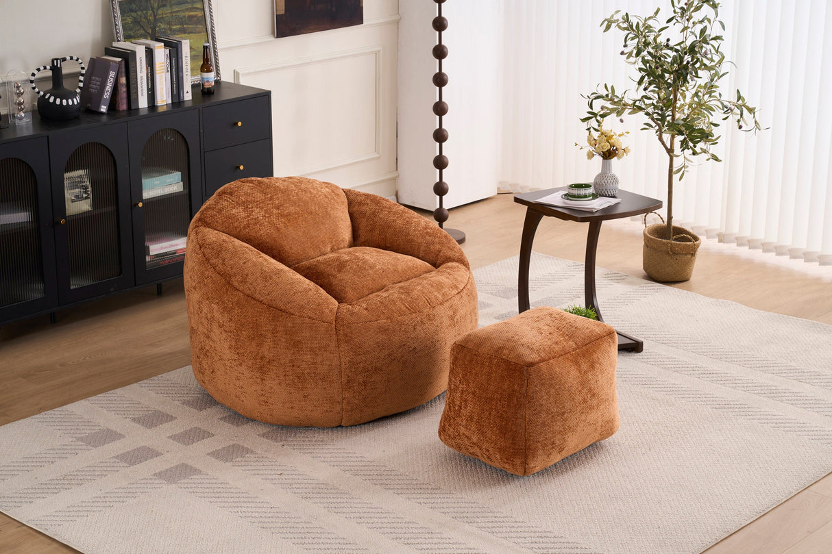 Foam Bean Bag Chairs for Adults and Teens with Ultra Soft Chenille Cover
