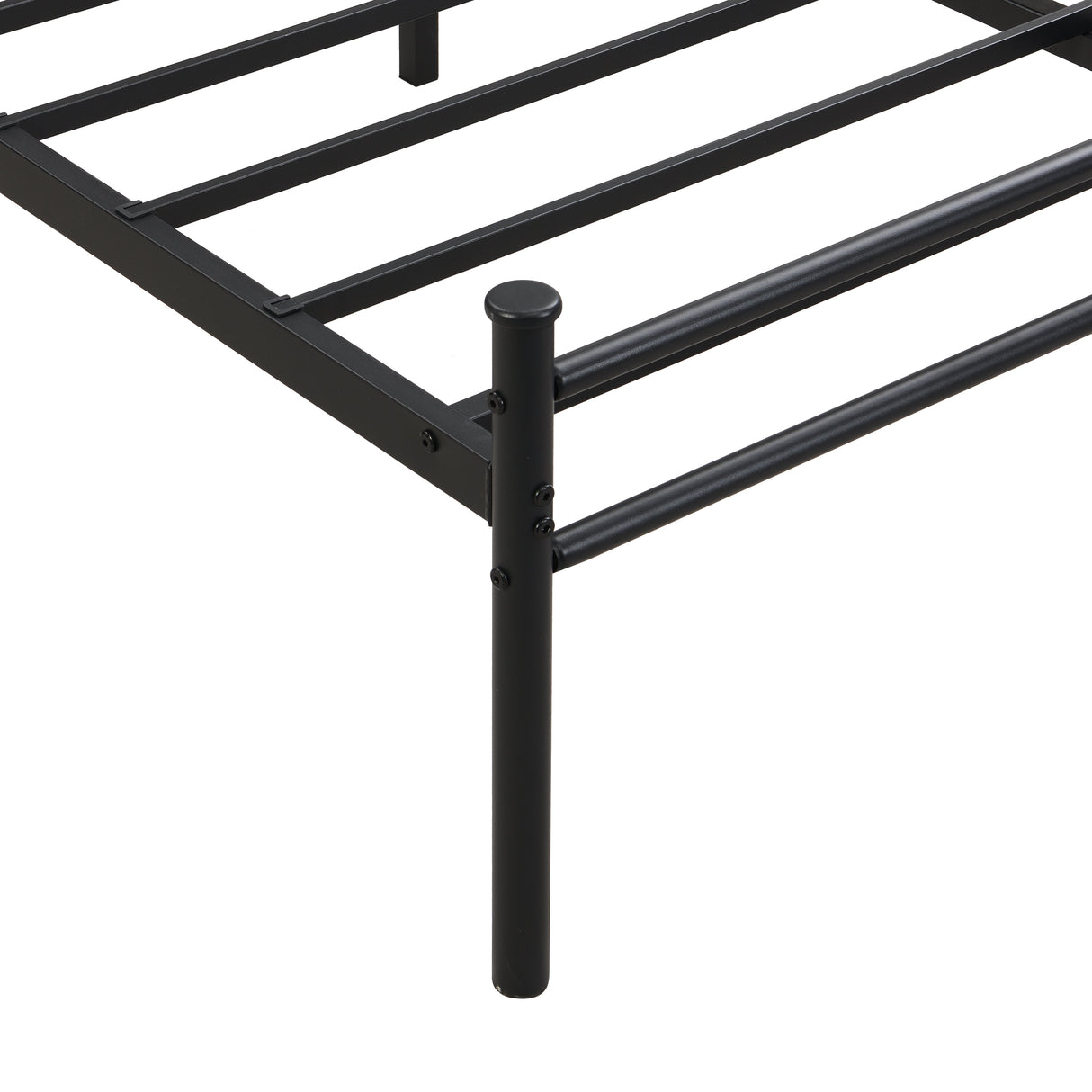 California King Bed Frame - Stylish Design with Wood Panel Headboard
