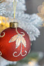 Red-and-Gold-Glitter-Christmas-Ball-Ornaments,-Set-of-12-Christmas-Ornaments