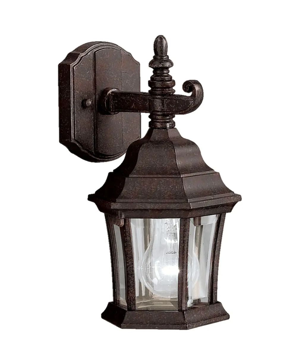 Townhouse 1-Light 16"H Outdoor Wall Light Fixture, Tannery Bronze Finish by Kichler