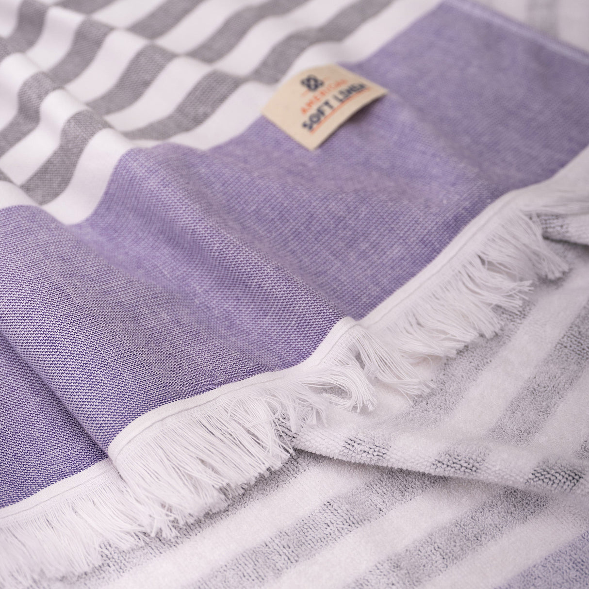 4 Packed Terry Peshtemal and Premium Beach Towel, Mediterranean Cotton Turkish Peshtemals, 35" x 60", Modern & Traditional Turkish Bath Towels
