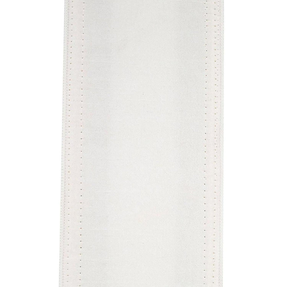 4" Dupioni Fringe Edge Ribbon: White (5 Yards)