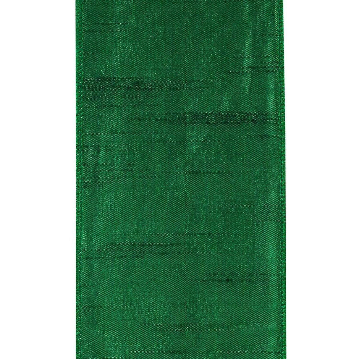 4" Metallic Dupioni Texture Ribbon: Forest Green (10 Yards)