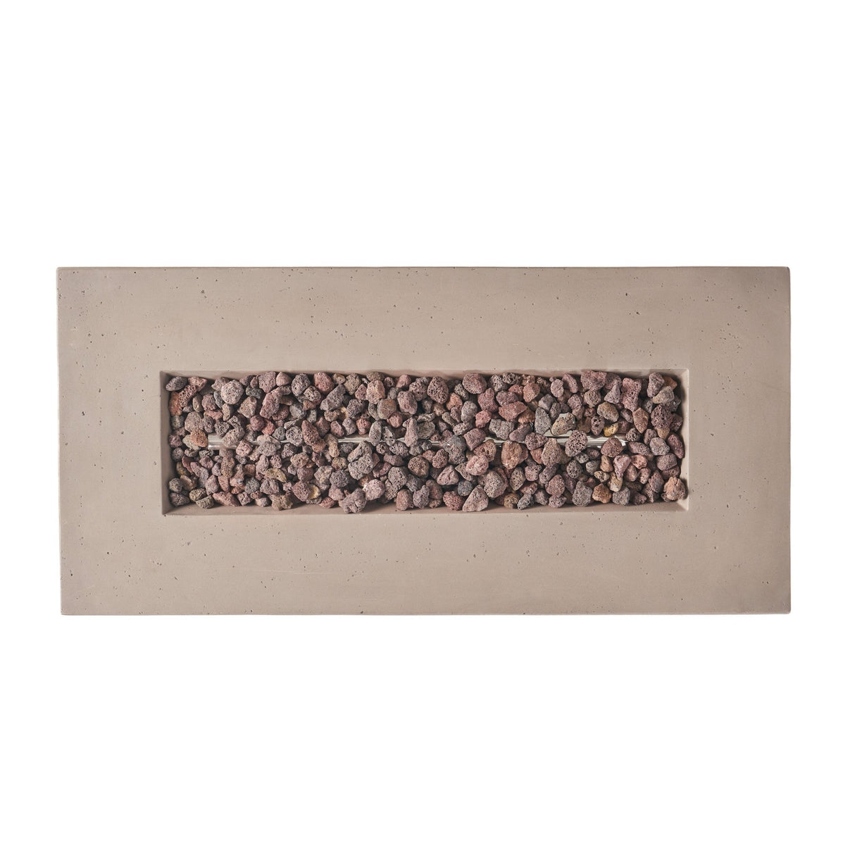 40" Outdoor 40,000 BTU Rectangular MgO Concrete Propane Fire Pit, Dark Grey (Tank Cover not Included) - Tuesday Morning - Fire Pits