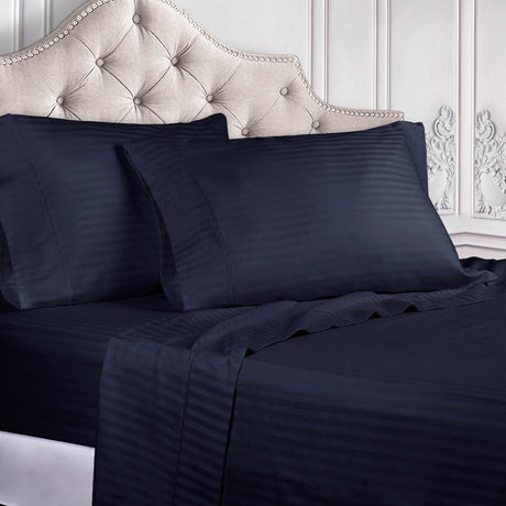400 Thread Count Egyptian Cotton Striped Deep Pocket Sheet Set - Egyptian Cotton Sheet Set by Superior