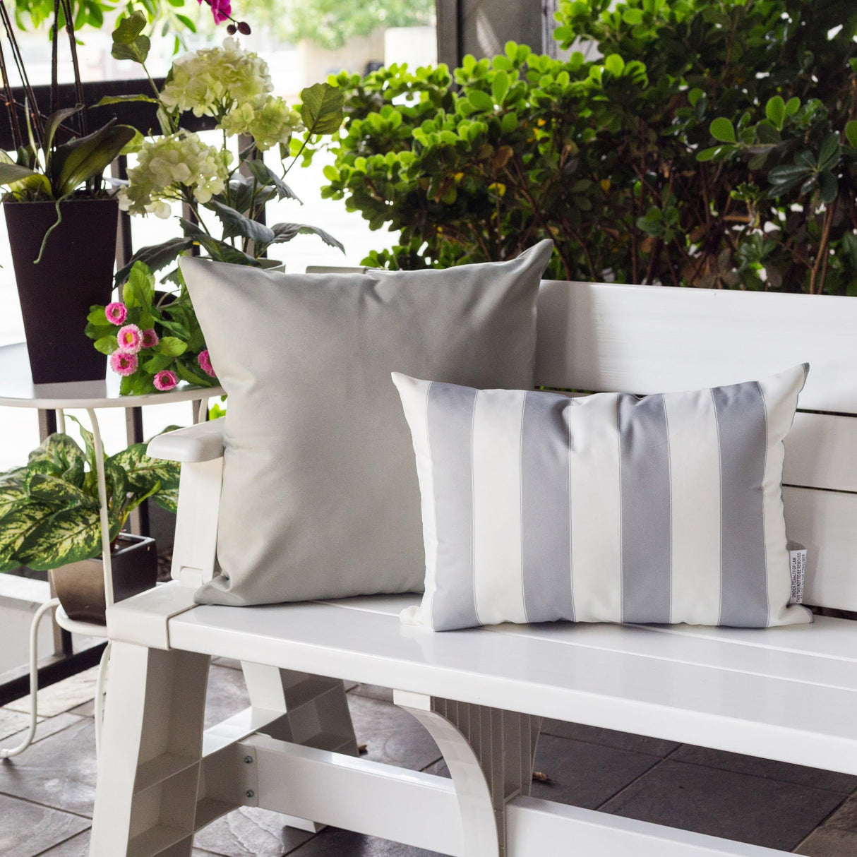 Horizon Stripe Pillow 14" x 20" - Outdoor & Indoor Set of 2