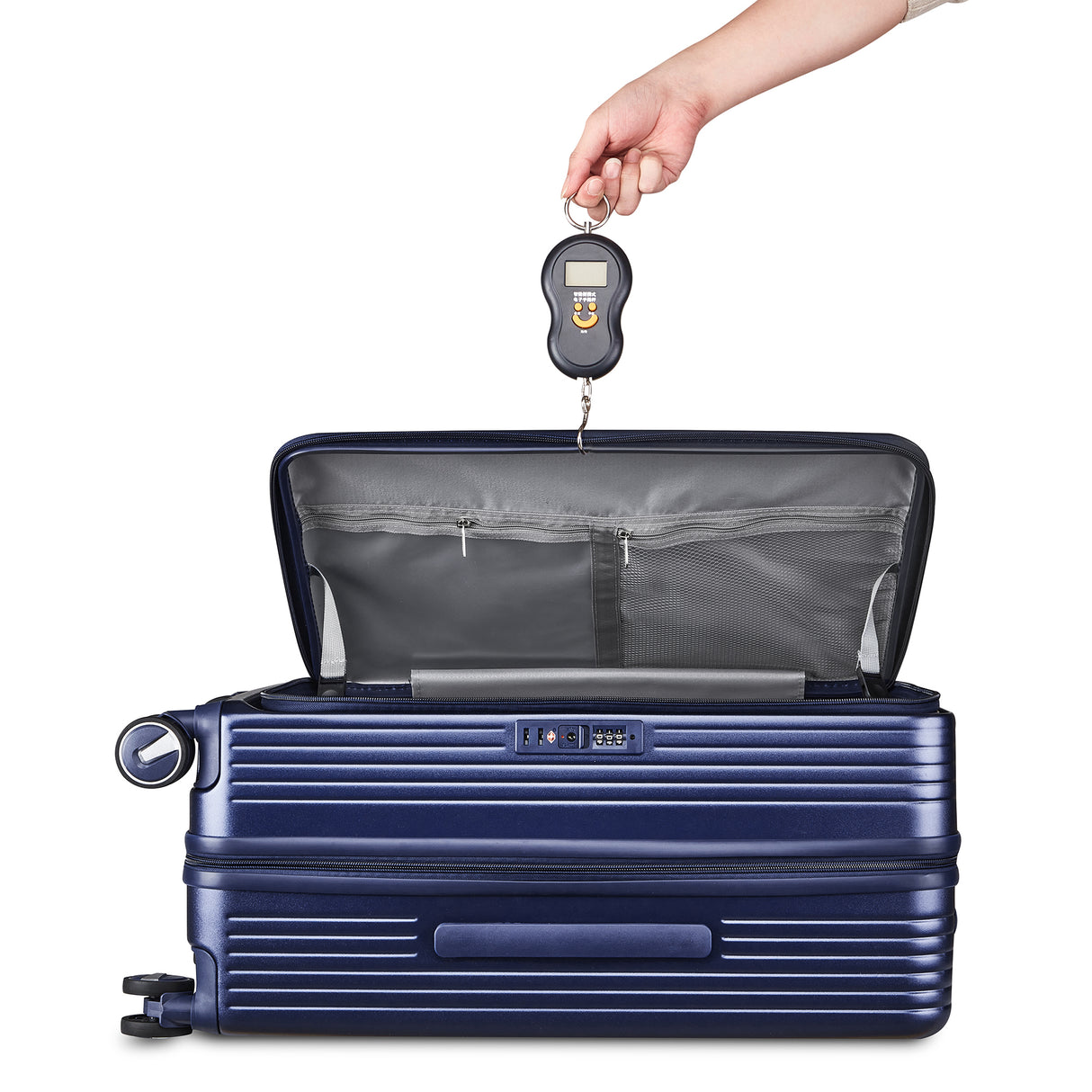 3 Piece, Expandable Carry On Luggage with TSA Lock -Hard Shell and Lightweight Suitcase with Front Pocket and Spinner Wheels