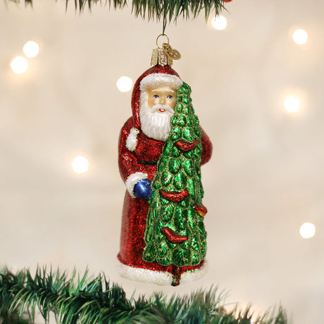 Santa-With-Calling-Birds-Christmas-Ornaments