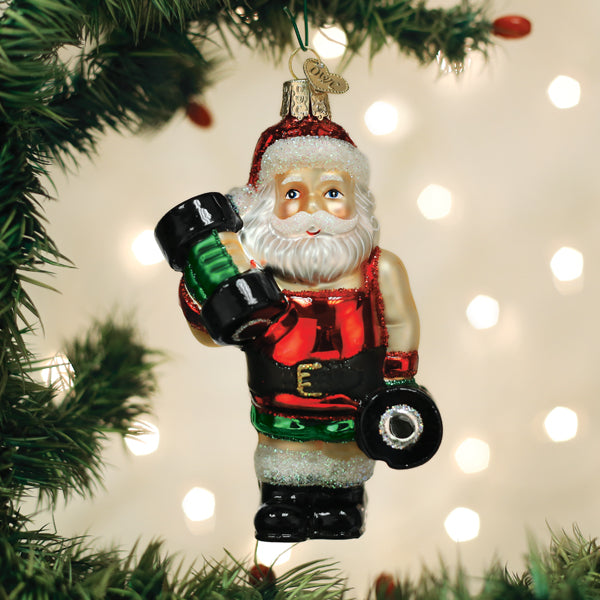 Bodybuilder-Santa-Ornament-Christmas-Ornaments