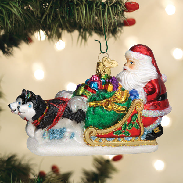 Santa's-Dog-Sled-Ornament-Christmas-Ornaments