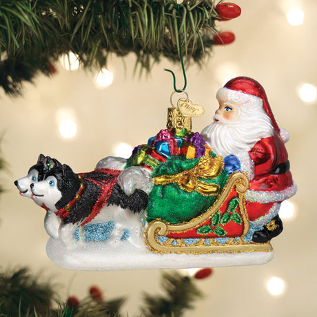 Santa's-Dog-Sled-Ornament-Christmas-Ornaments