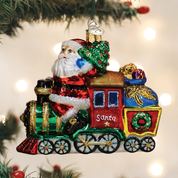 Santa-On-Locomotive-Ornament-Christmas-Ornaments