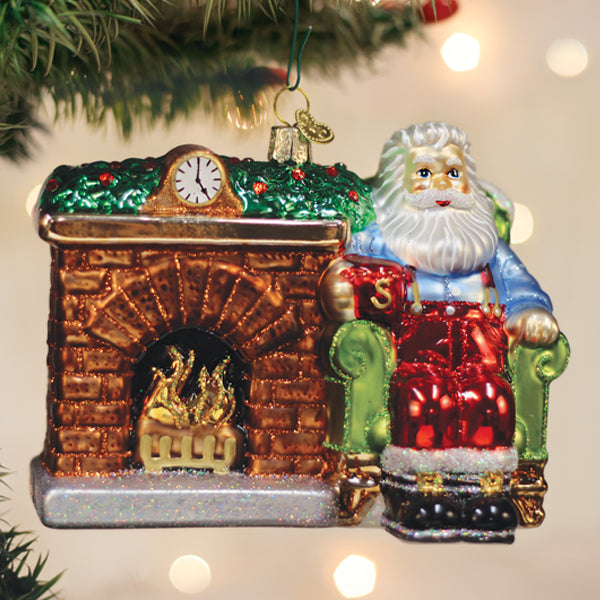 Santa-At-Hearth-Ornament-Christmas-Ornaments