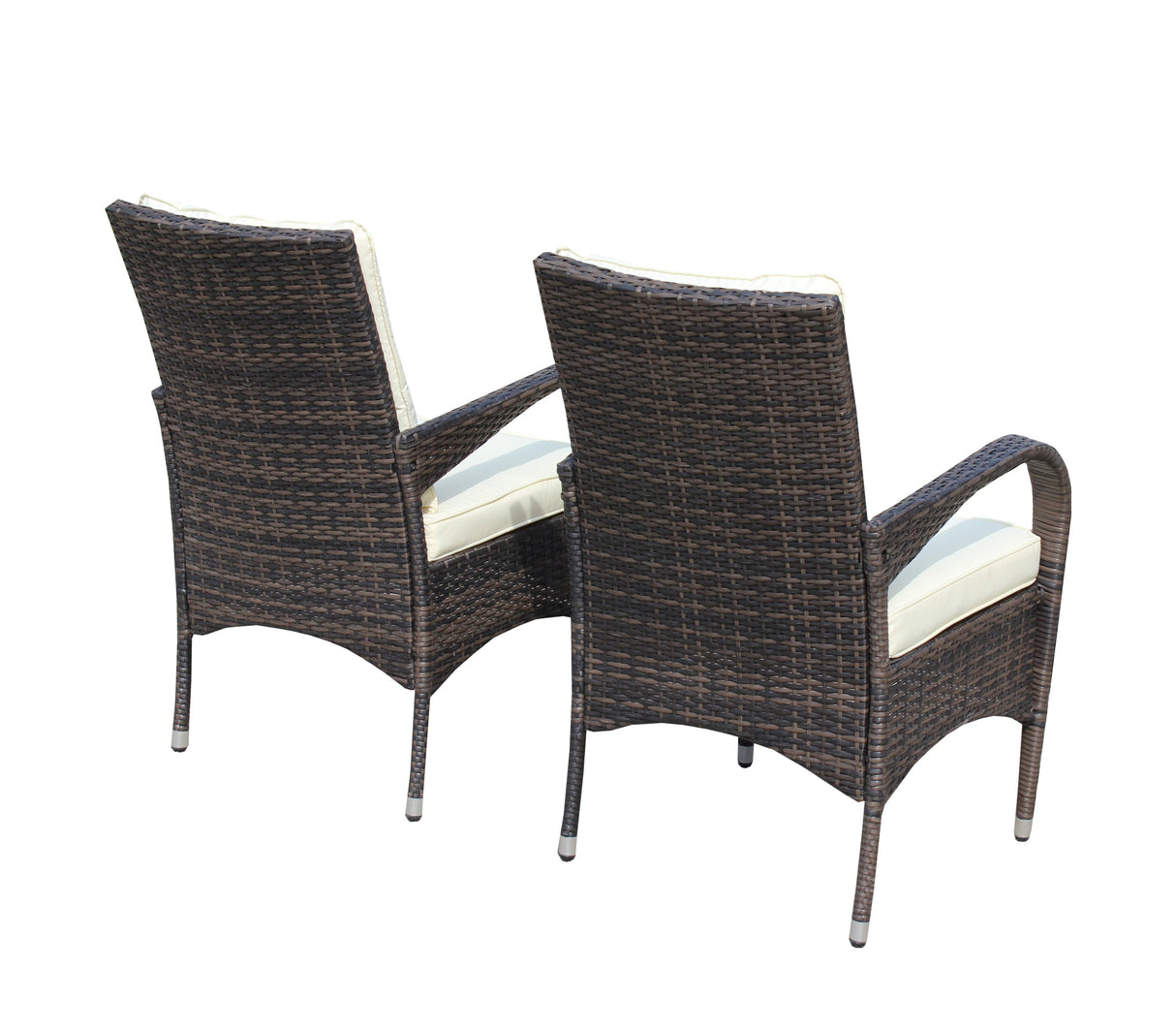 2-Piece Liberatore Dining Chairs with Beige Cushions