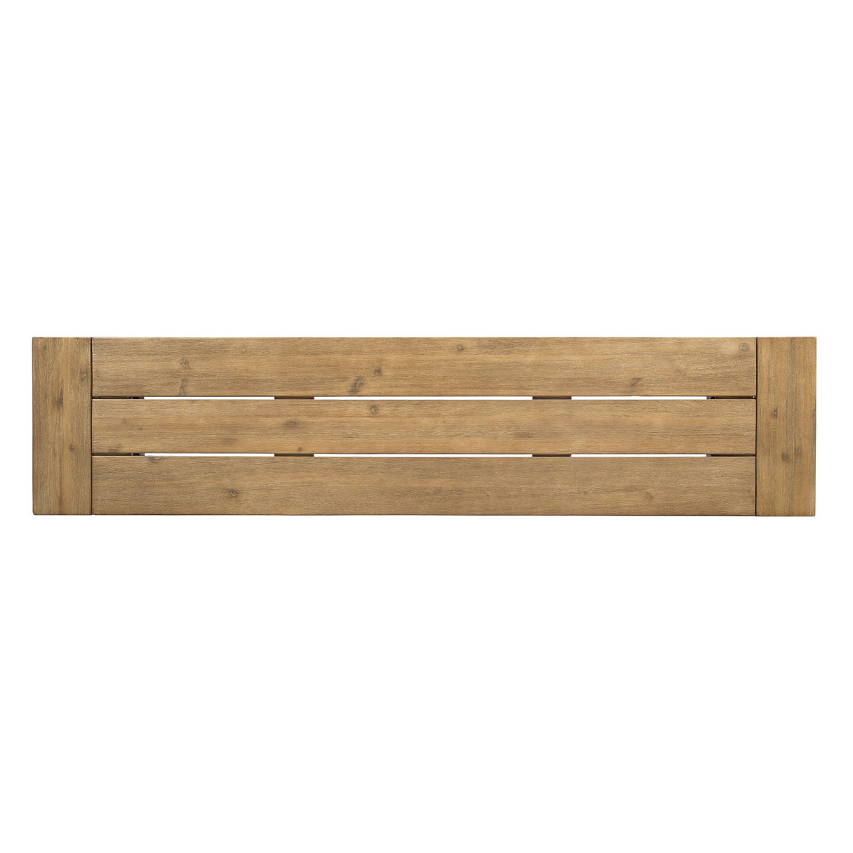 Outdoor Bench With Slat Panel Design And Acacia Wood Frame