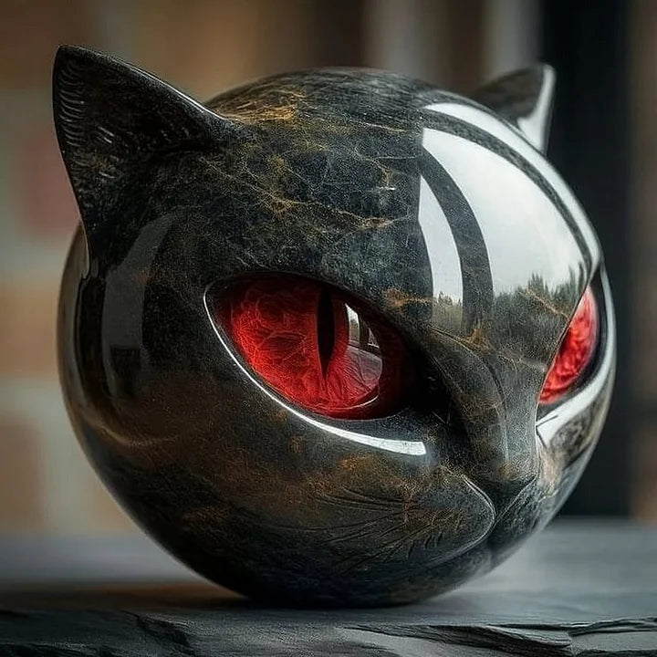 Cat Head Decorative Sculpture