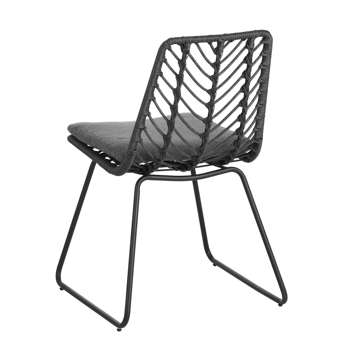 7-Piece Outdoor Dining Set for 6 with Acacia Wood Table and Rattan Chairs