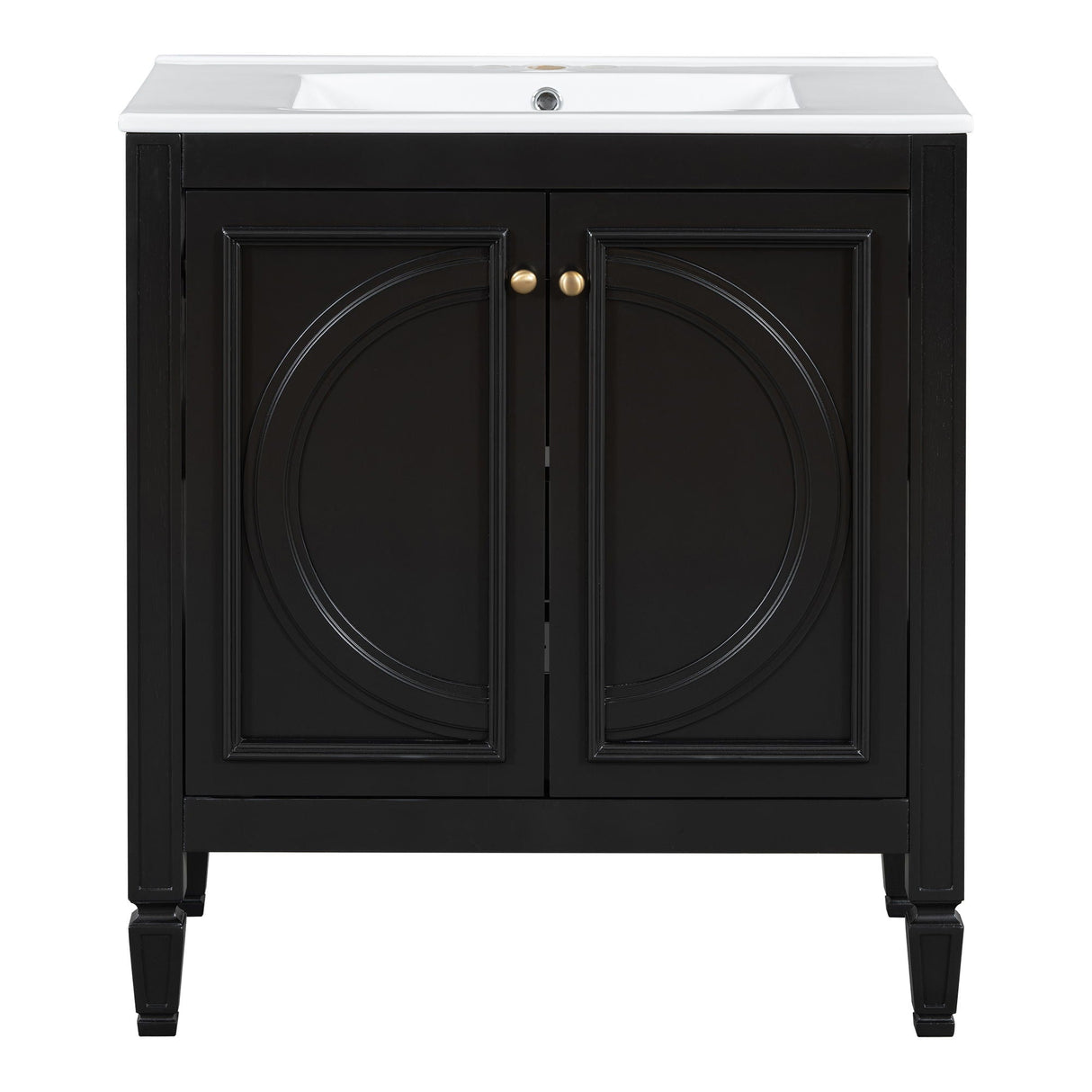 Double Sink Bathroom Vanity Set with Wall Mount Mirror Cabinet