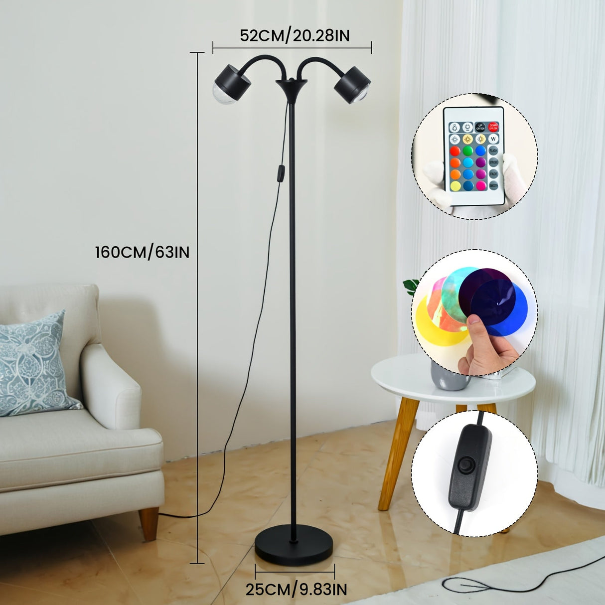 Sunset Ocean Wave Projector – Double RGB Mood Lamp with 360° Rotation & DIY Color