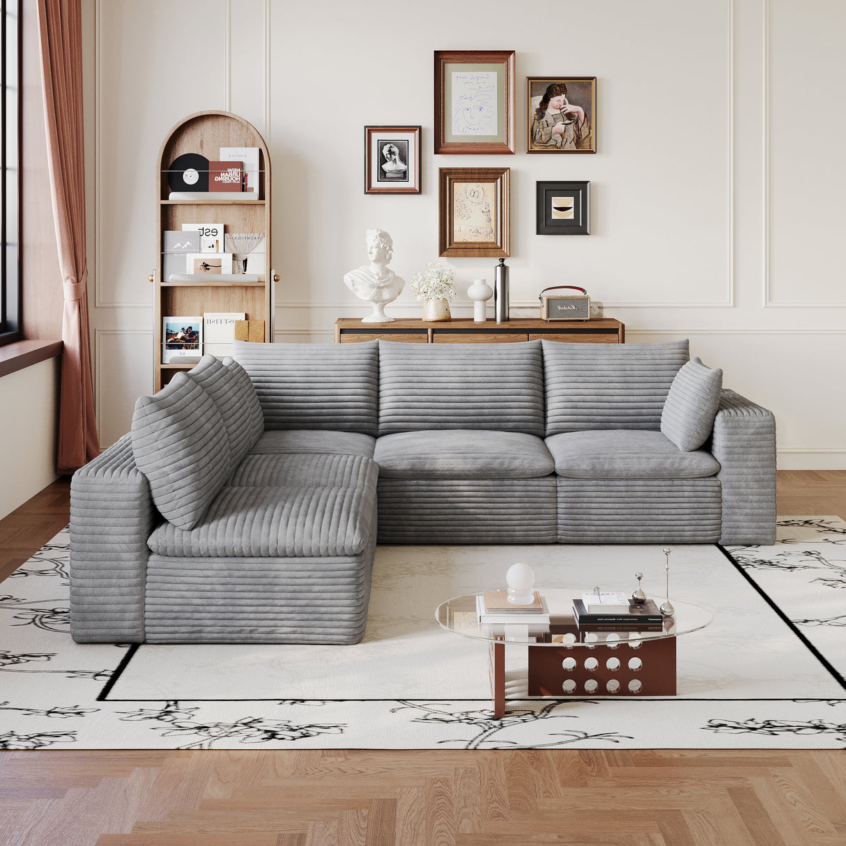 Cloud Sofa - 99*103" Corduroy Fabric