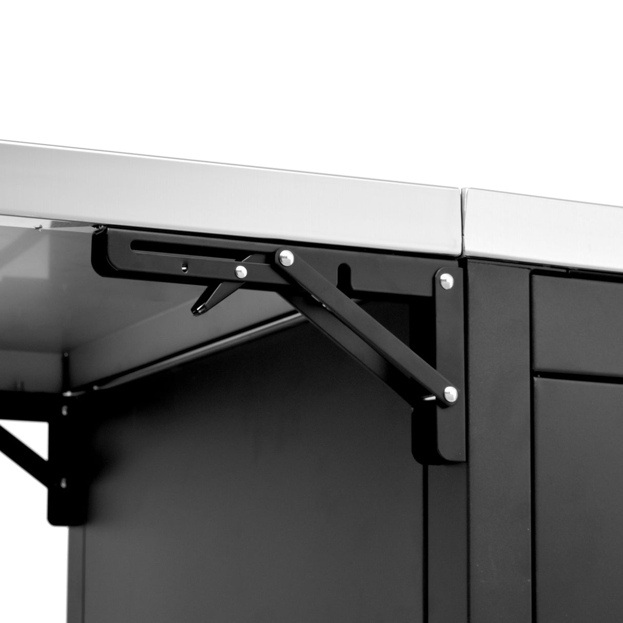 K&K 76.6' Outdoor Grill Cart with Storage Cabinet