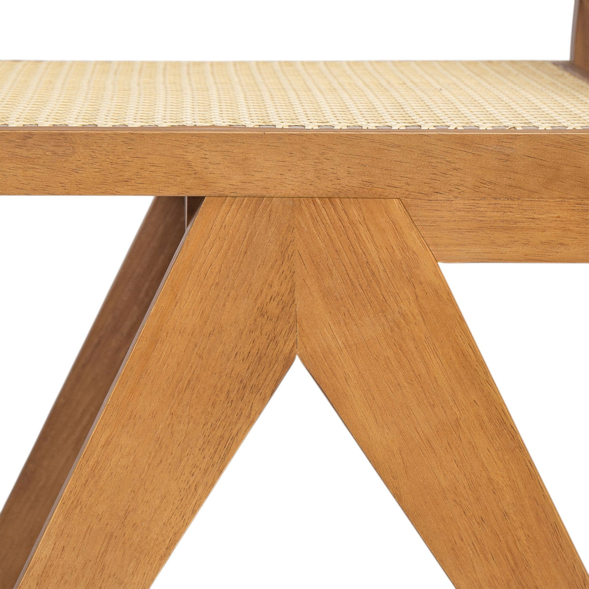 Chandigarh Dining Room Chairs with Natural Rattan (Set of 2)