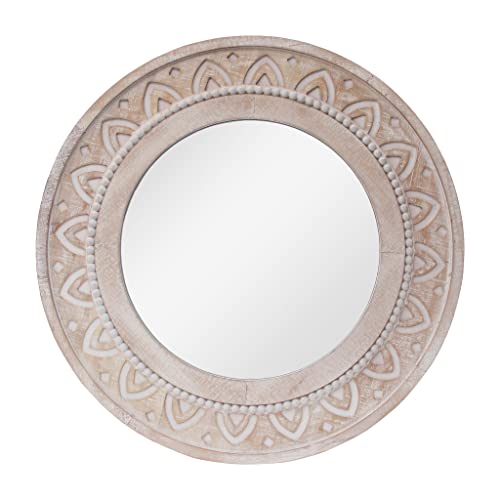 Parisloft-Round-Wood-Mirror-with-Carved-Frame,-Rustic-Large-Wall-Mirror,-Decorative-Mirrors-for-Wall-Decor,-Living-Room,-Bedroom,-Entryway,-27.5’’-Mirrors