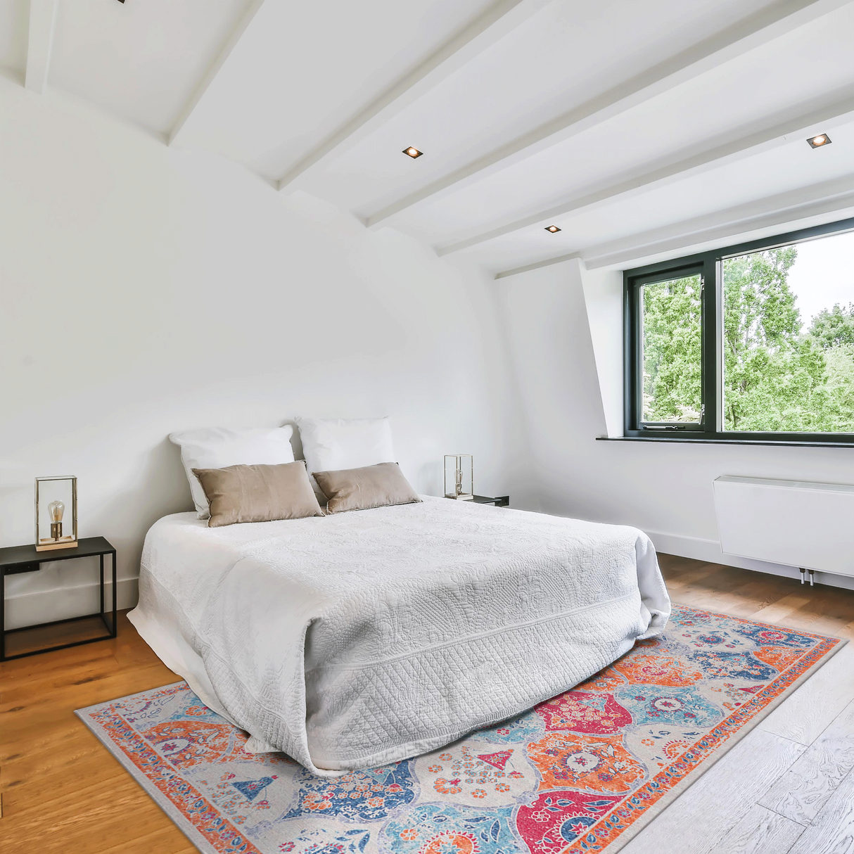 Naar Washable Area Rugs, Low-Pile, Non-Slip, Non-Shedding, Foldable, Kid & Pet Friendly